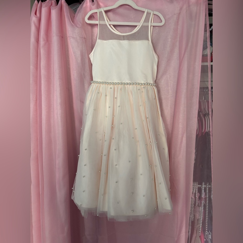 American princess light pink pearl dress